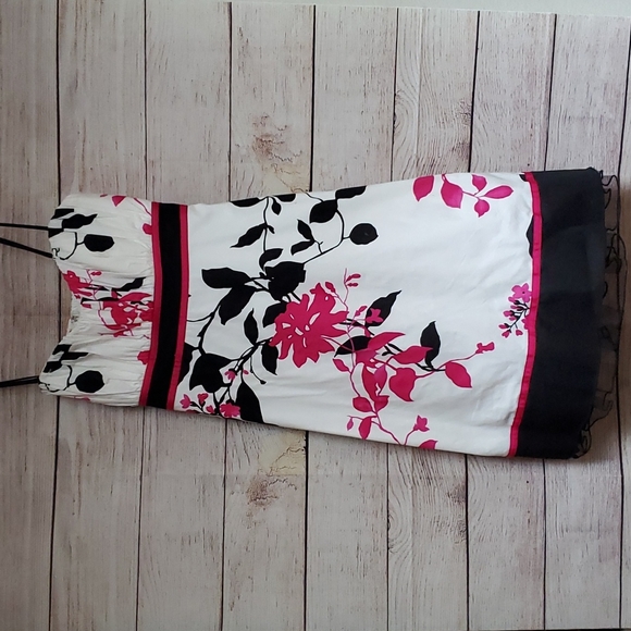 Floral Summer Dress with Bow in Back Summer Dress Spring Dress Zipper Lined - Picture 4 of 10